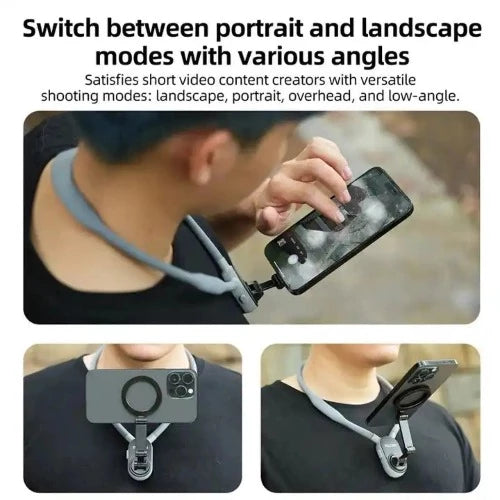 Magnetic mobile phone hanging neck holder is suitable for Apple neck holder quick release first perspective shot